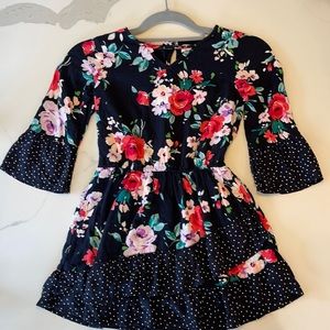 Abercrombie girls flowered dress 7/8